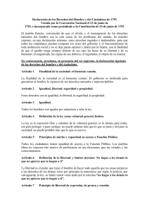 9. Declaración de los Derechos del Hombre y del Ciudadano 1793.