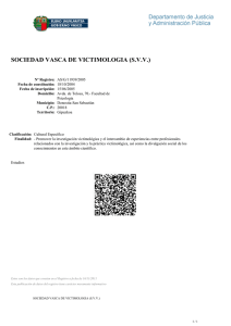 SOCIEDAD VASCA DE VICTIMOLOGIA (S.V.V.)