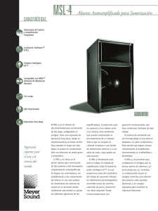 Hoja de datos del altavoz Meyer Sound MSL-4