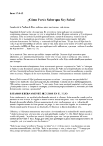 Juan 17:9-12 ¿Cómo Puedo Saber que Soy