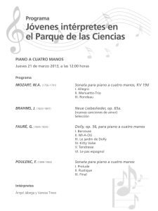 piano a cuatro manos - Parque de las Ciencias
