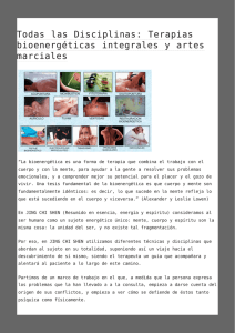 Todas las Disciplinas: Terapias bioenergéticas integrales y artes