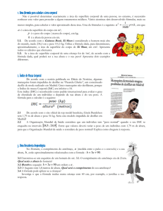 1. Uma fórmula para calcular a área corporal Uma fórmula para