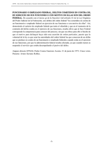 funcionario o empleado federal, delitos cometidos en contra de, en