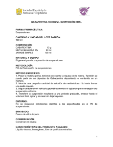 GABAPENTINA 100 MG/ML SUSPENSIÓN ORAL FORMA