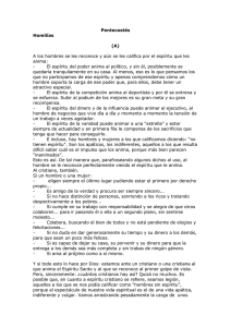 Pentecostés Homilías (A) A los hombres se les reconoce y aún se