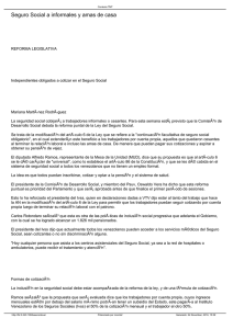 Seguro Social a informales y amas de casa