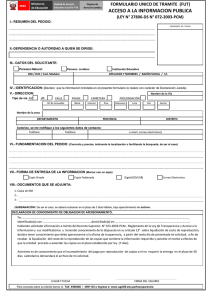 Formulario de Acceso a la Información Pública