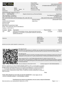 Cantidad Medida Descripción Precio Unitario Importe