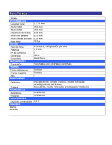 LTZ50 DIMENSIONES Longitud total 1.270 mm Ancho total 765 mm