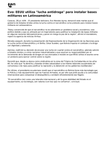 Evo: EEUU utiliza "lucha antidroga" para instalar bases militares en