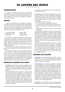 Azufre del suelo - Cátedra de Edafología