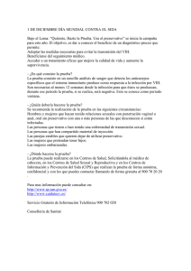 1 de diciembre. Día mundial del SIDA
