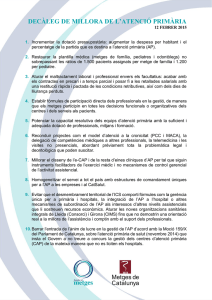 decàleg de millora de l`atenció primària