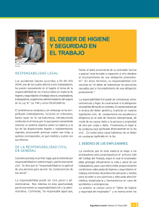EL DEBER DE HIGIENE Y SEGURIDAD EN EL TRABAJO