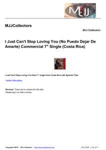 MJJCollectors I Just Can`t Stop Loving You (No Puedo Dejar De