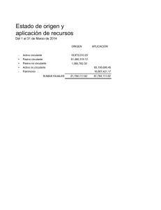 Estado de origen y aplicación de recursos