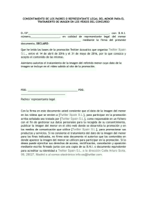 CONSENTIMIENTO DE LOS PADRES O REPRESENTANTE LEGAL