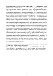 SUBARRENDAMIENTO QUE DEJA SUBSISTENTE LA