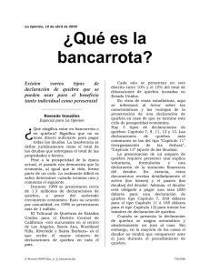 ¿Qué es la bancarrota? - Los Angeles Business Law