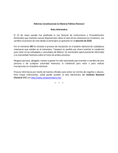 Reforma Constitucional en Materia Político Electoral Nota
