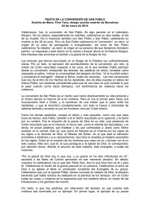fiesta de la conversión de san pablo