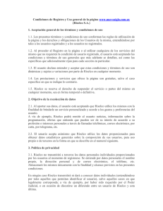 términos y condiciones