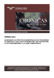 primera sala sancionar las prácticas monopólicas no trasgrede el