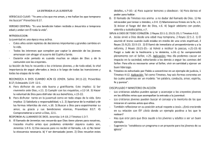 LA ENTRADA A LA JUVENTUD