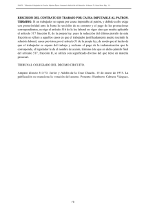 RESCISION DEL CONTRATO DE TRABAJO POR CAUSA