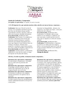 Letanía de Confesión y Compromiso