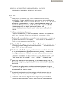 MEDIOS DE JUSTIFICACIÓN DE JUSTIFICACIÓN DE LA