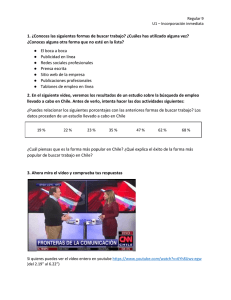 1. ¿Conoces las siguientes formas de buscar trabajo? ¿Cuáles has