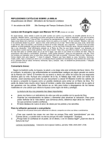 REFLEXIONES CATÓLICAS SOBRE LA BIBLIA Arquidiócesis de