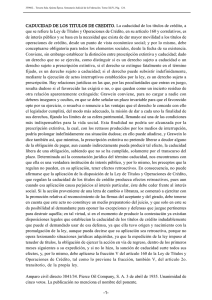 CADUCIDAD DE LOS TITULOS DE CREDITO. La caducidad de los