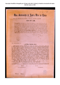 Rescripto Pontificio del Papa León XIII año de 1900