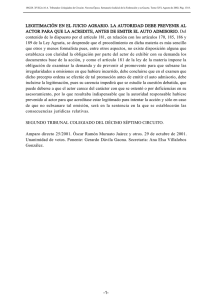 legitimación en el juicio agrario. la autoridad debe prevenir al actor