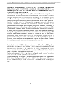 salarios devengados. reclamar su pago por un periodo prolongado