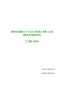 HISTORIA Y CULTURA DE LAS RELIGIONES 3º DE ESO