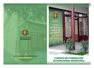 CURSOS DE FORMACIÓN OCUPACIONAL MUNICIPAL