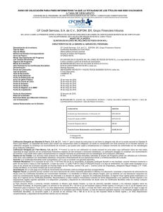 CF Credit Services, SA de CV, SOFOM, ER, Grupo Financiero