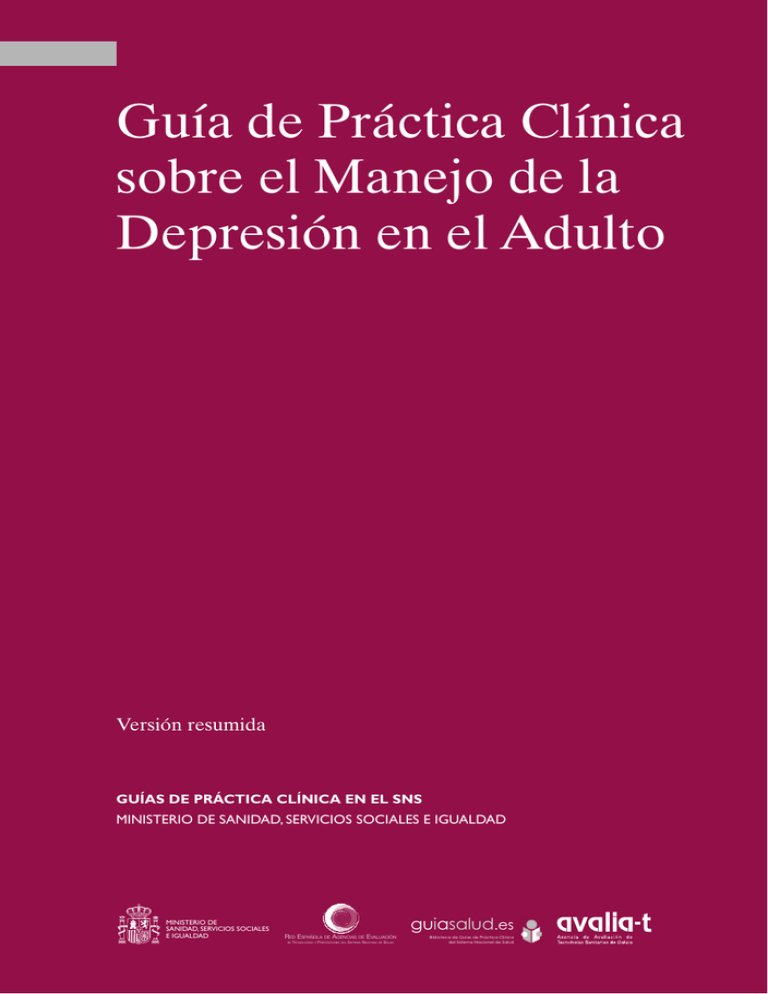 GPC Sobre El Manejo De La Depresion En El Adulto