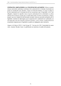 CONTRATOS, LIMITACIONES A LA VOLUNTAD DE LAS PARTES