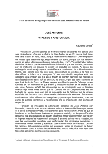 Vitalismo y aristocracia
