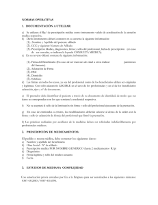 (3). DNI El pedido o receta médica, debe contener los siguientes datos