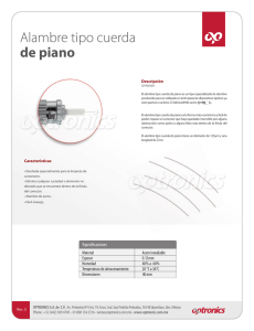Alambre tipo cuerda de piano
