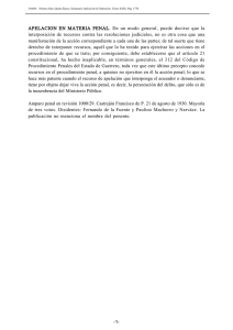 APELACION EN MATERIA PENAL. De un modo general, puede