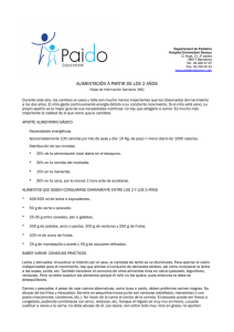 ALIMENTACIÓN A PARTIR DE LOS 2 AÑOS