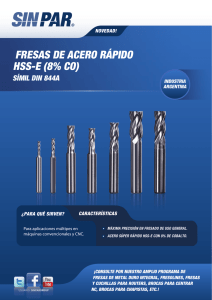 Cátalogo Fresas acero rápido