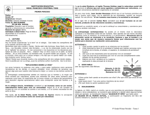 8º Grado Primer Periodo – Tema 1